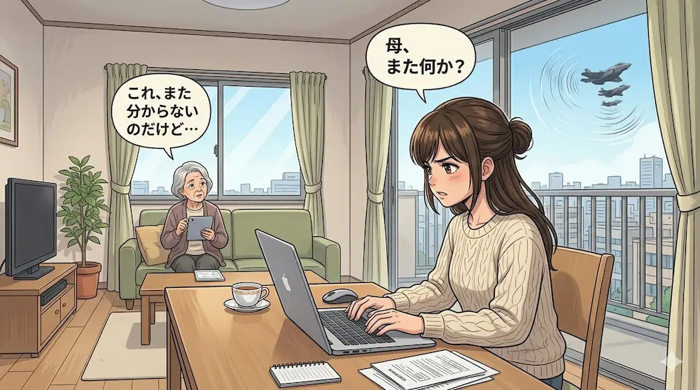 パソコンの作業