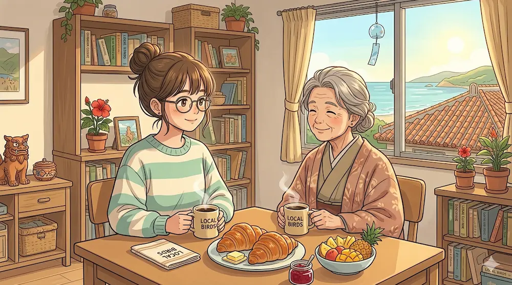 朝ごはんを食べる2