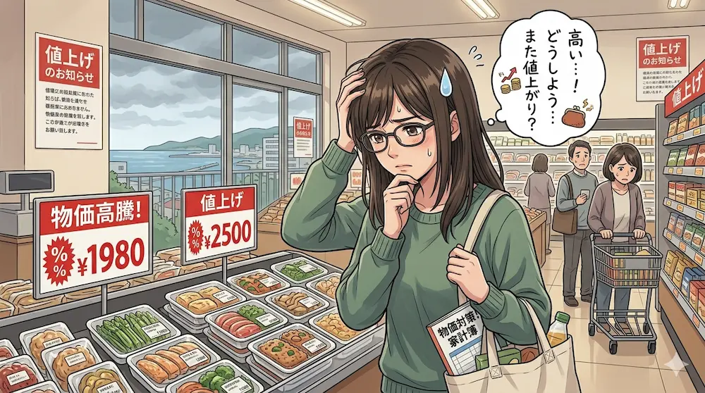 物価高に悩む
