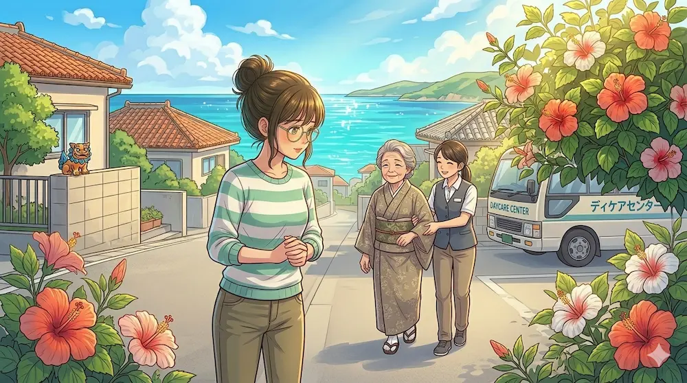 沖縄ディケア見送る