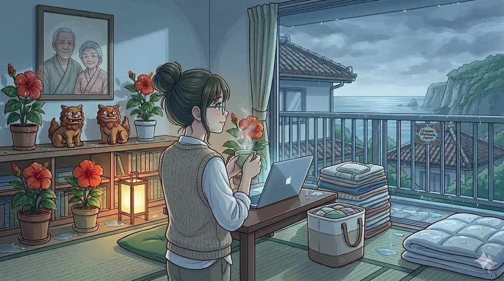 沖縄の朝の風景