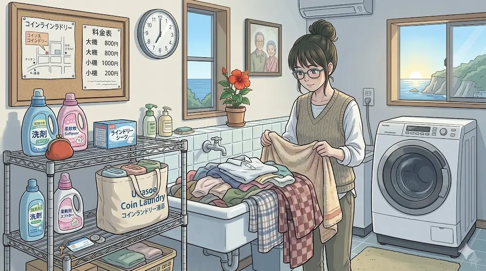 コインランドリー準備