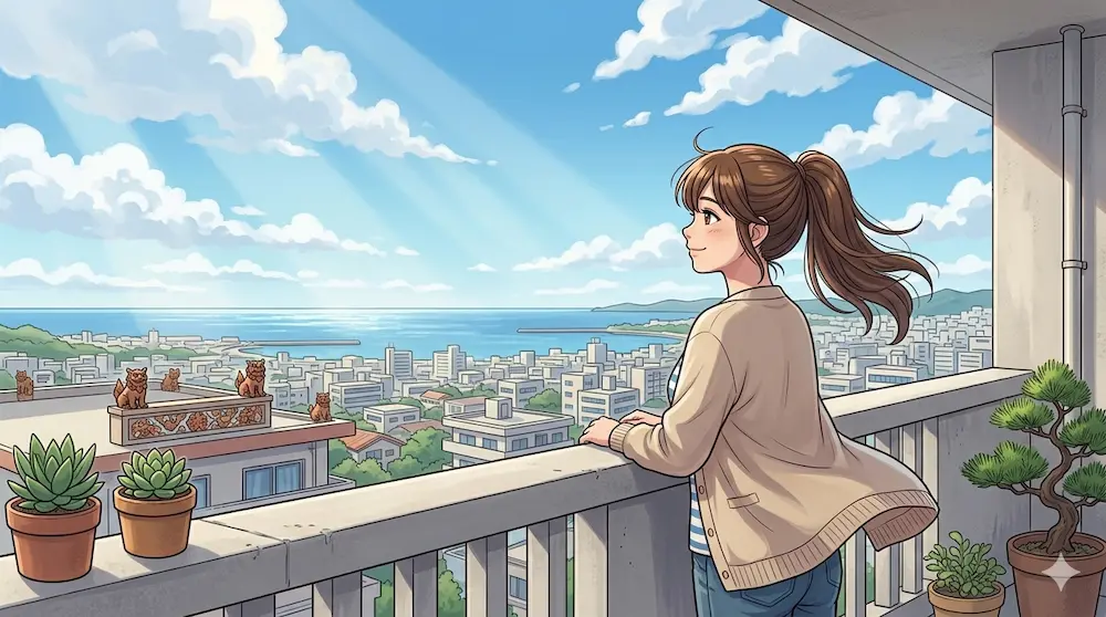 沖縄の朝の風景