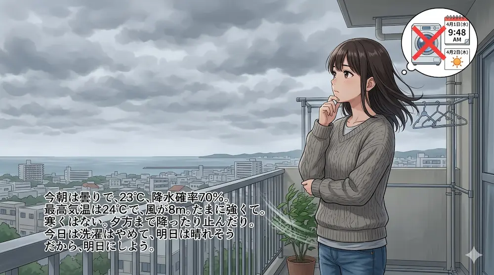 朝の様子