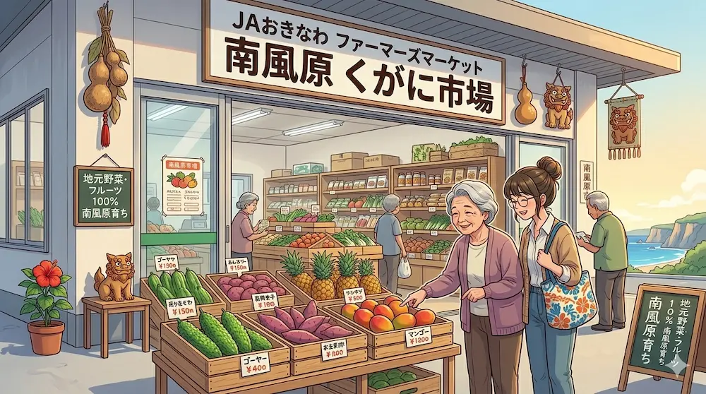 くがに市場に行く