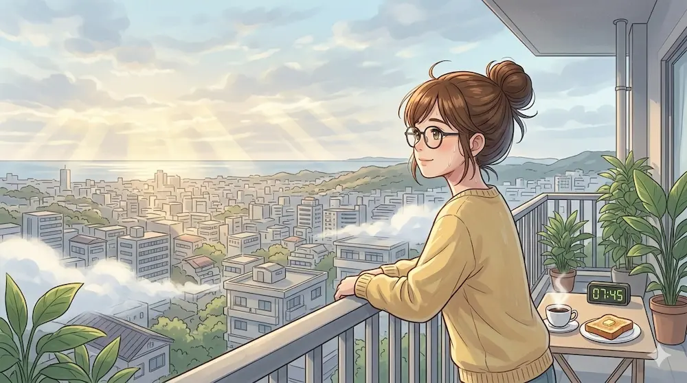 沖縄の朝の風景