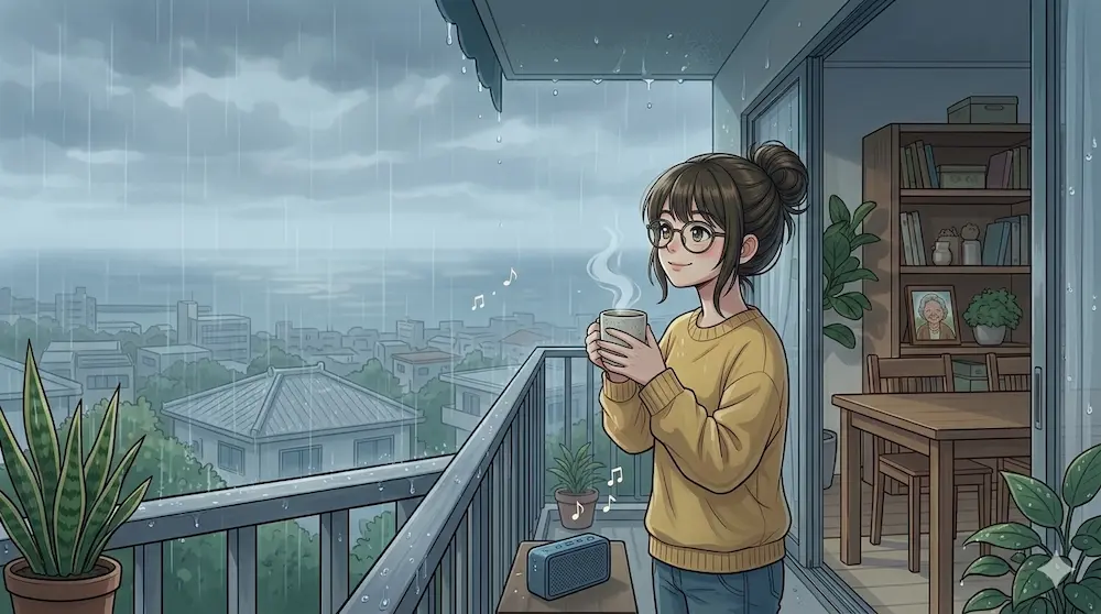 沖縄の朝の風景