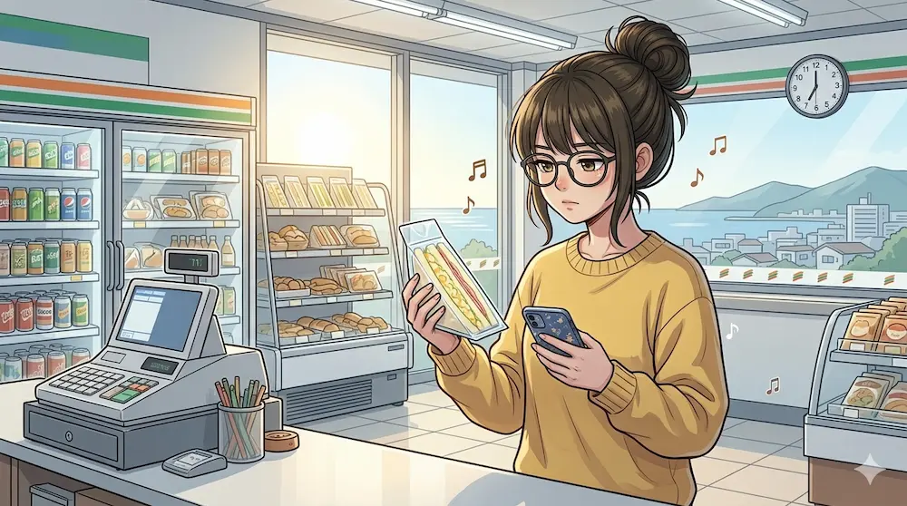朝コンビニへ