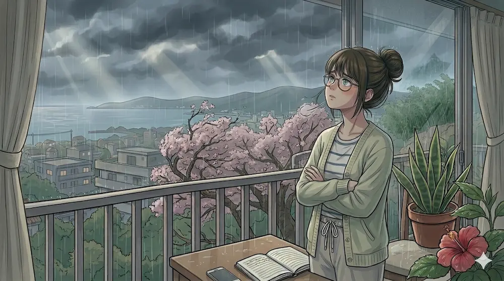 天気の悪い沖縄