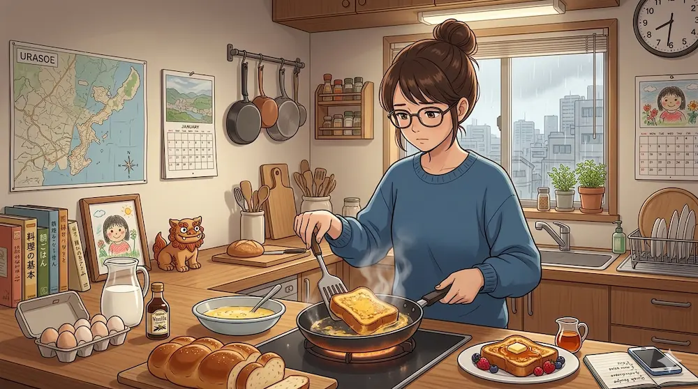 フレンチトーストを作る