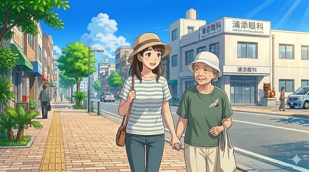 一緒に比嘉眼科へ