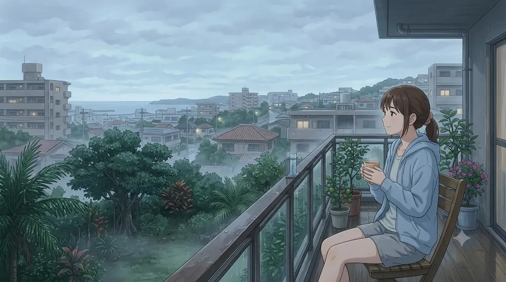 沖縄の朝の風景
