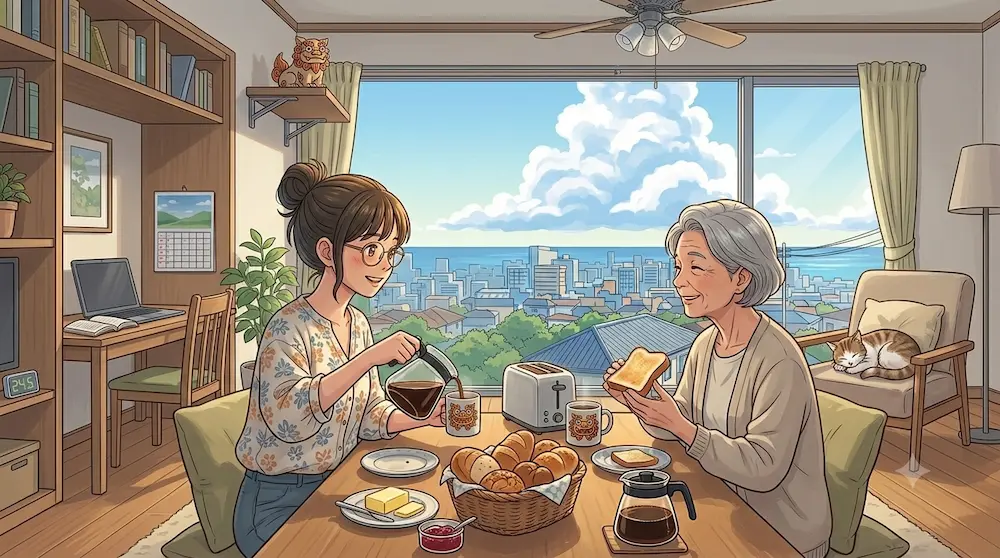 港川の朝ごはん

