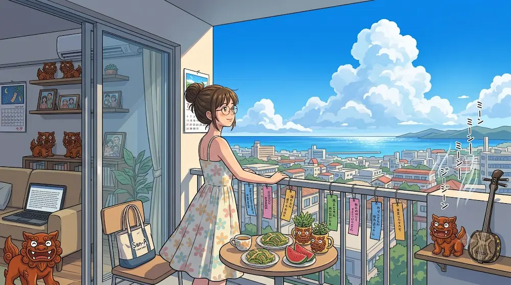 沖縄の暑い朝