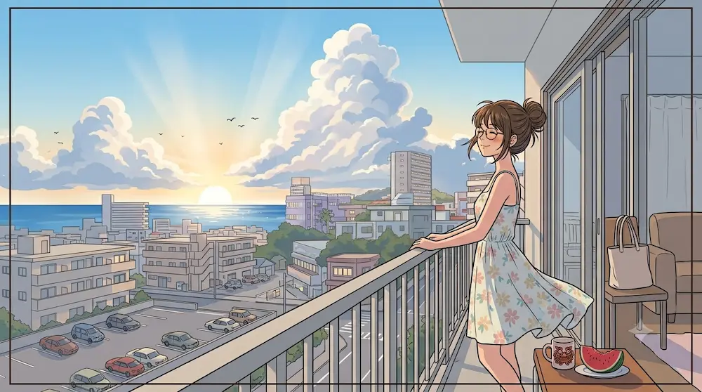 沖縄の朝の風景