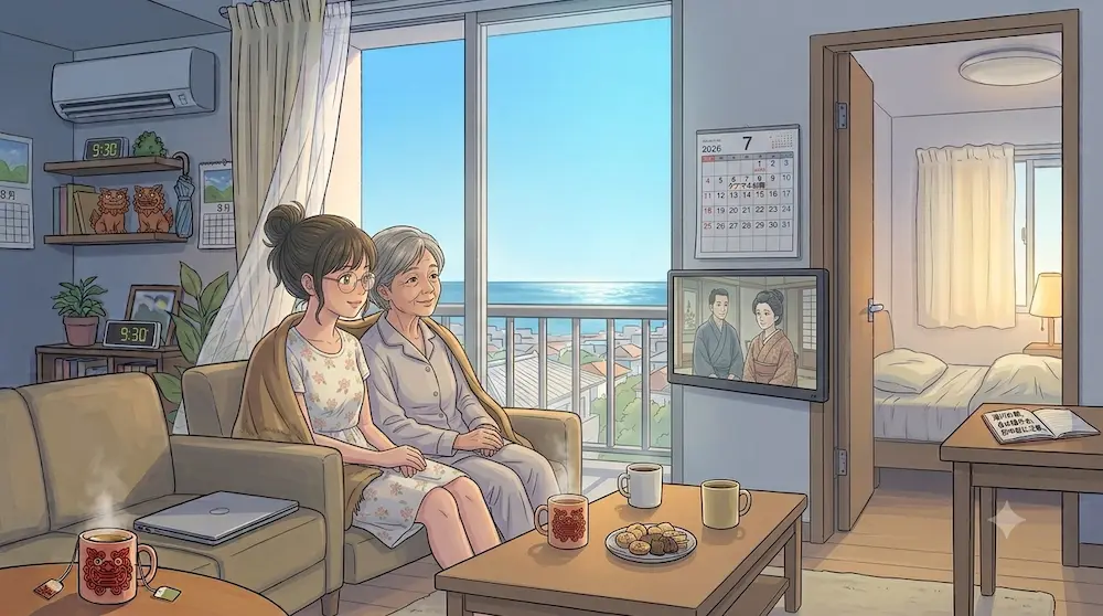 リビングでゆっくりと過ごす