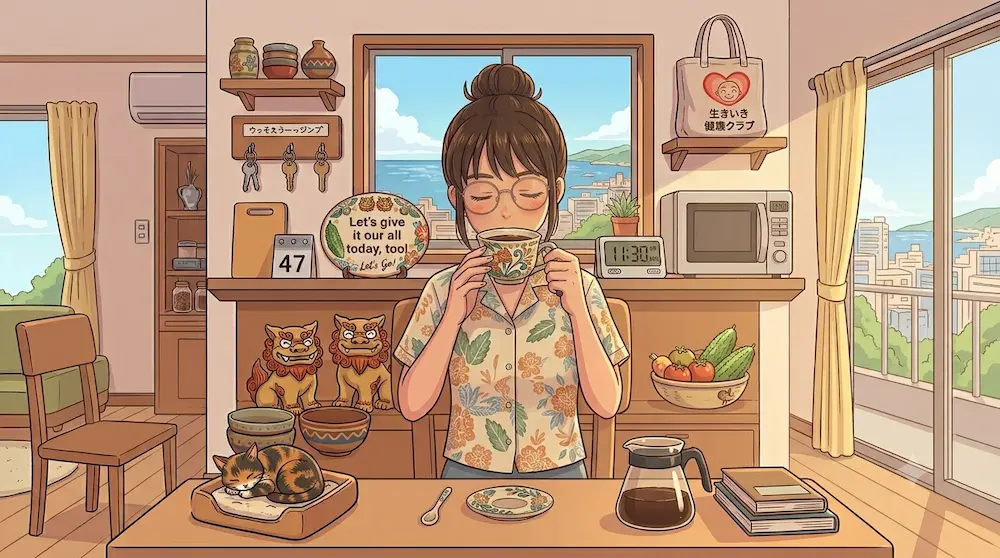 珈琲を飲む