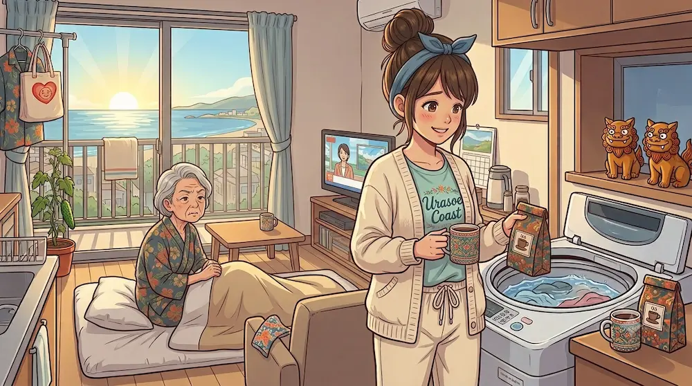 沖縄・浦添朝の風景