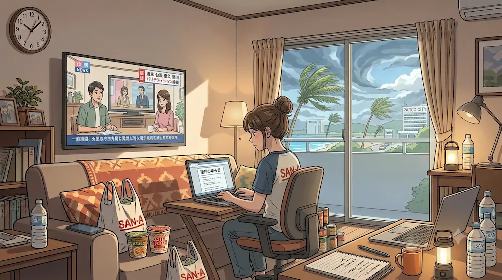 ブログを書く若い女性
