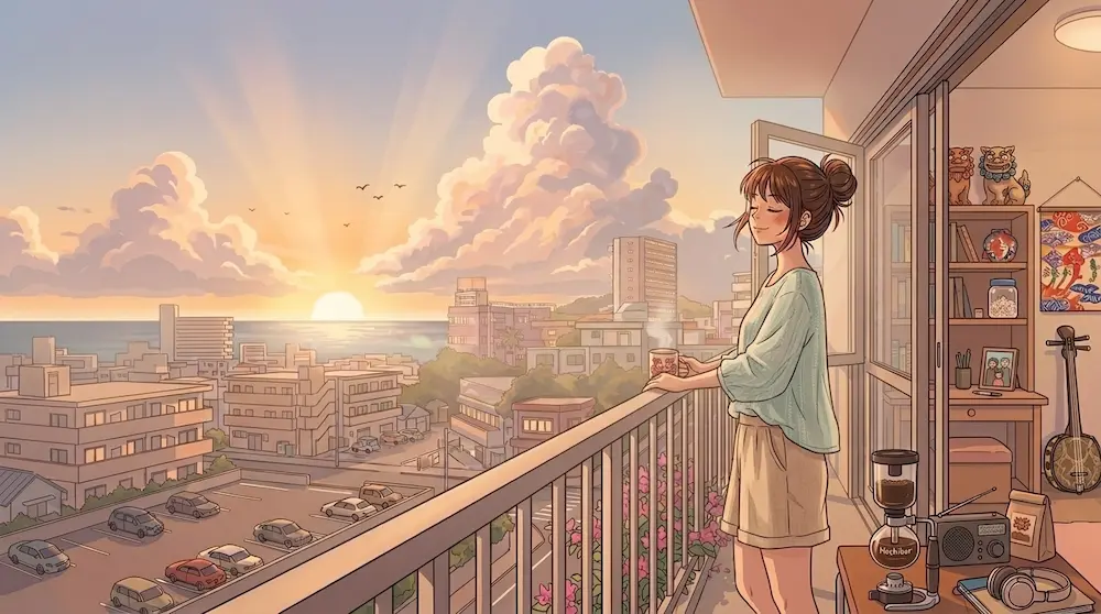 浦添・港川・朝の風景