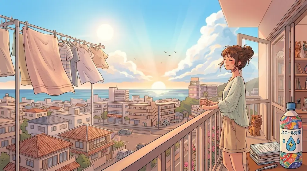 浦添の朝の風景